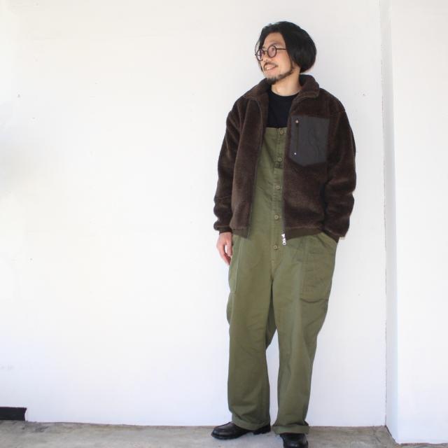 HARVESTY チノクロスオーバーオール CHINO CLOTH OVERALLS / A12008　（Military green） | HARVESTY | 08
