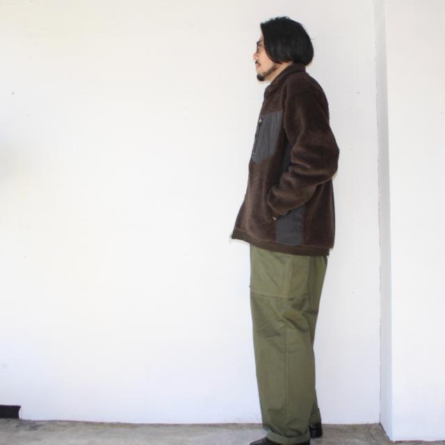 HARVESTY チノクロスオーバーオール CHINO CLOTH OVERALLS / A12008　（Military green） | HARVESTY | 09