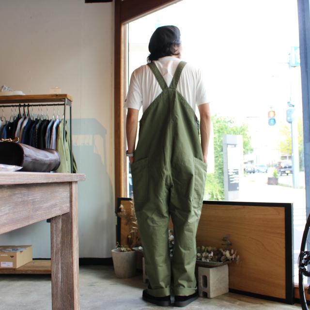 HARVESTY チノクロスオーバーオール CHINO CLOTH OVERALLS / A12008　（Military green） | HARVESTY | 14
