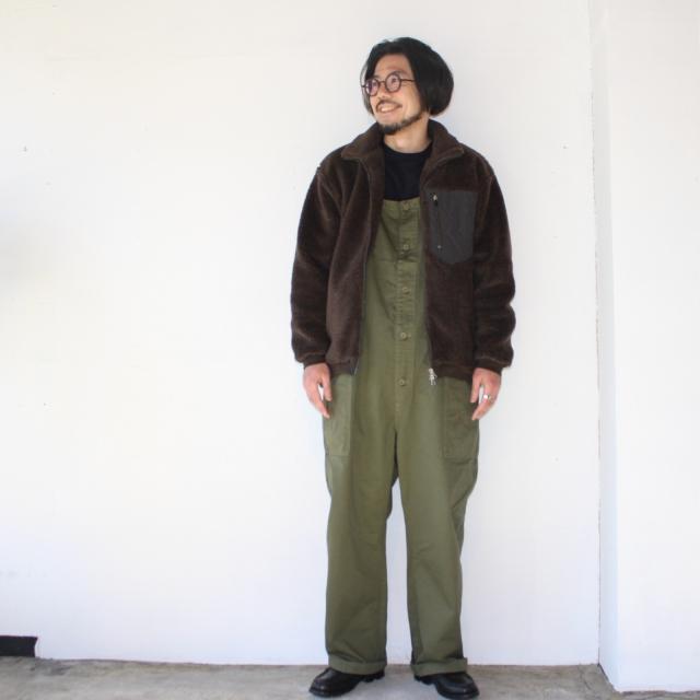 HARVESTY チノクロスオーバーオール CHINO CLOTH OVERALLS / A12008　（Military green） | HARVESTY | 11