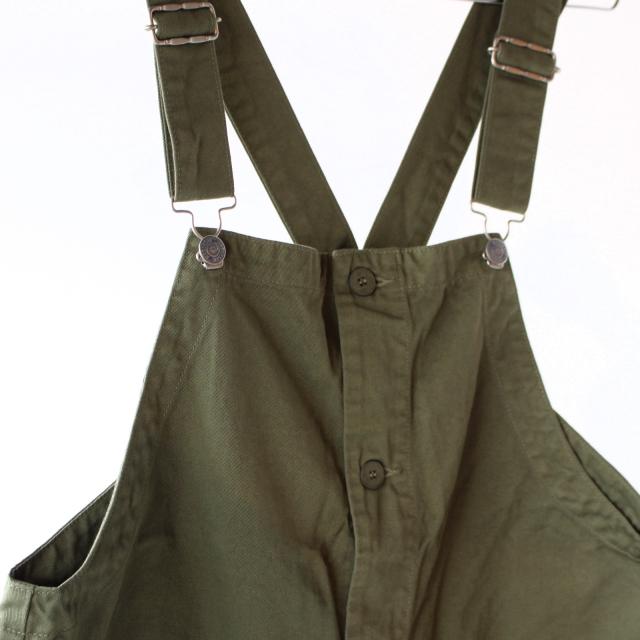 HARVESTY チノクロスオーバーオール CHINO CLOTH OVERALLS / A12008　（Military green） | HARVESTY | 01