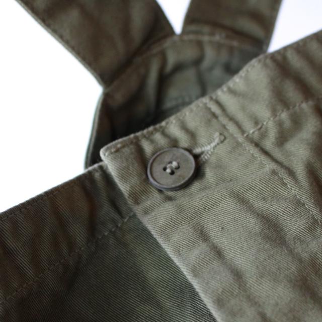 HARVESTY チノクロスオーバーオール CHINO CLOTH OVERALLS / A12008　（Military green） | HARVESTY | 03