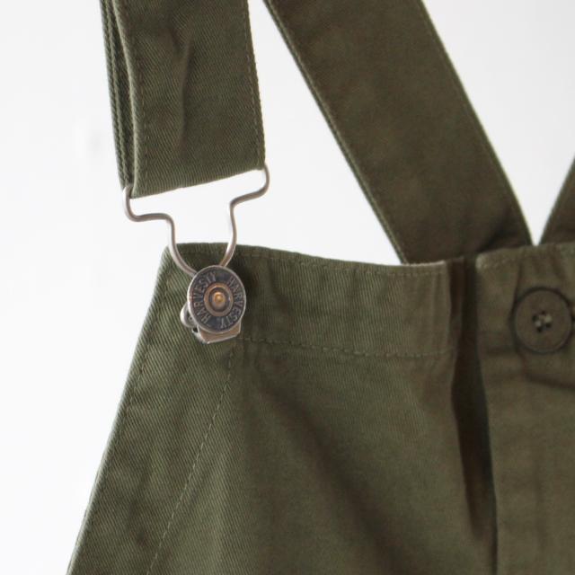 HARVESTY チノクロスオーバーオール CHINO CLOTH OVERALLS / A12008　（Military green） | HARVESTY | 04