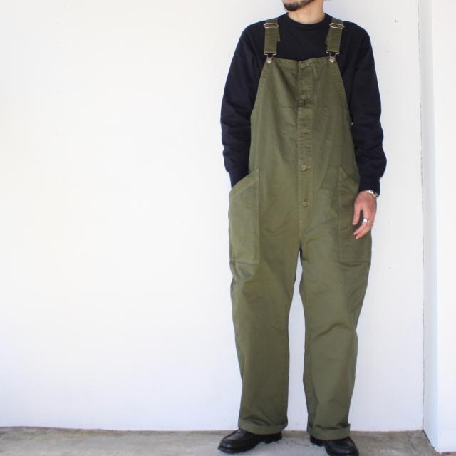 HARVESTY チノクロスオーバーオール CHINO CLOTH OVERALLS / A12008　（Military green） | HARVESTY | 05