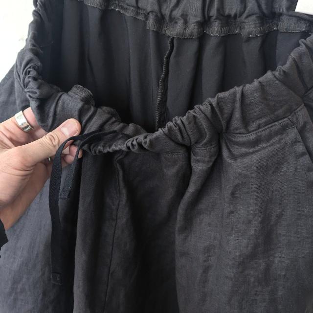HARVESTY リネンイージーサーカスパンツ 40s-Linen Canvas Circus Pants　A12608 （Charcoal） | HARVESTY | 12
