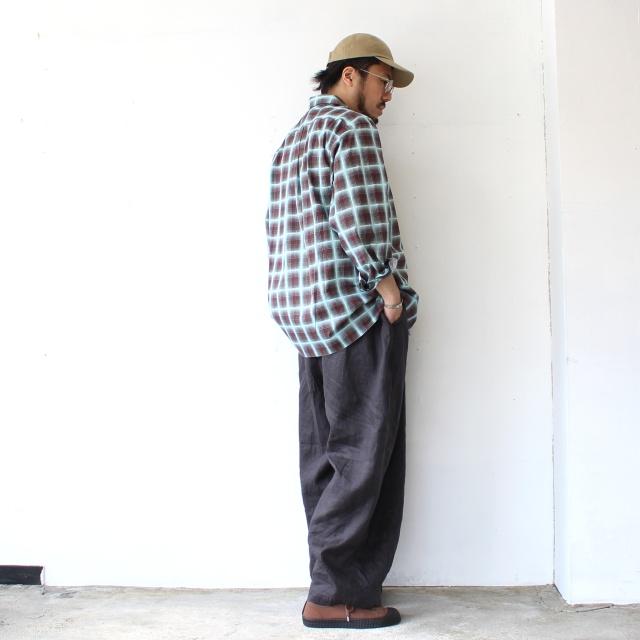 HARVESTY リネンイージーサーカスパンツ 40s-Linen Canvas Circus Pants　A12608 （Charcoal） | HARVESTY | 18