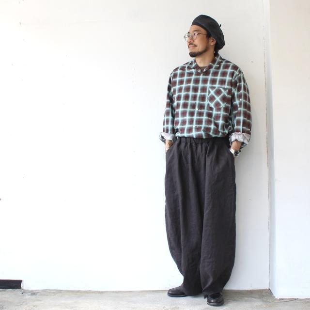 HARVESTY リネンイージーサーカスパンツ 40s-Linen Canvas Circus Pants　A12608 （Charcoal） | HARVESTY | 19