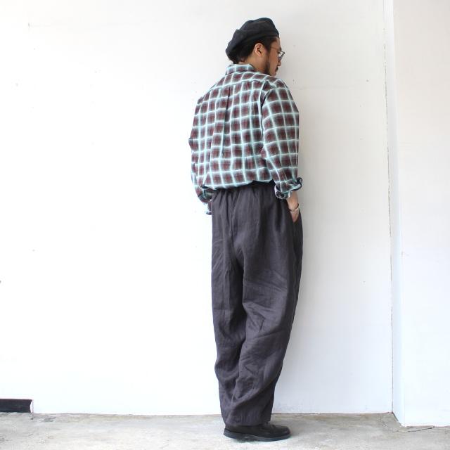 HARVESTY リネンイージーサーカスパンツ 40s-Linen Canvas Circus Pants　A12608 （Charcoal） | HARVESTY | 20