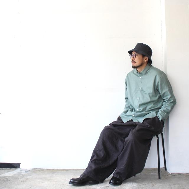 HARVESTY リネンイージーサーカスパンツ 40s-Linen Canvas Circus Pants　A12608 （Charcoal） | HARVESTY | 05