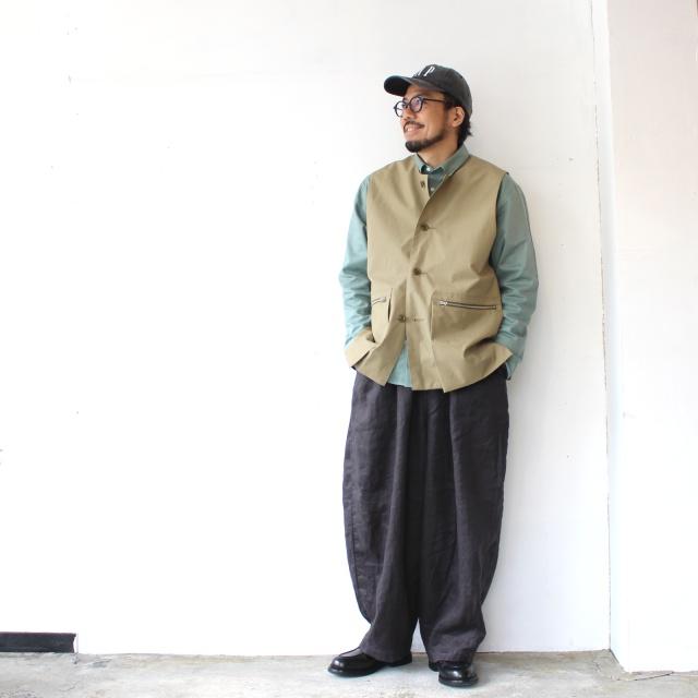 HARVESTY リネンイージーサーカスパンツ 40s-Linen Canvas Circus Pants　A12608 （Charcoal） | HARVESTY | 06