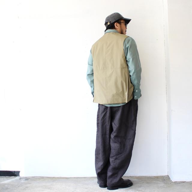 HARVESTY リネンイージーサーカスパンツ 40s-Linen Canvas Circus Pants　A12608 （Charcoal） | HARVESTY | 08