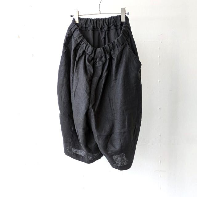 HARVESTY リネンイージーサーカスショーツ 40s-Linen Canvas Circus Shorts　（Black） | HARVESTY | 01