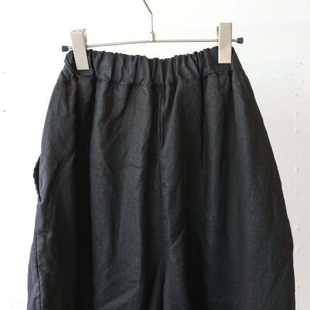 HARVESTY リネンイージーサーカスショーツ 40s-Linen Canvas Circus Shorts　（Black） | HARVESTY | 03