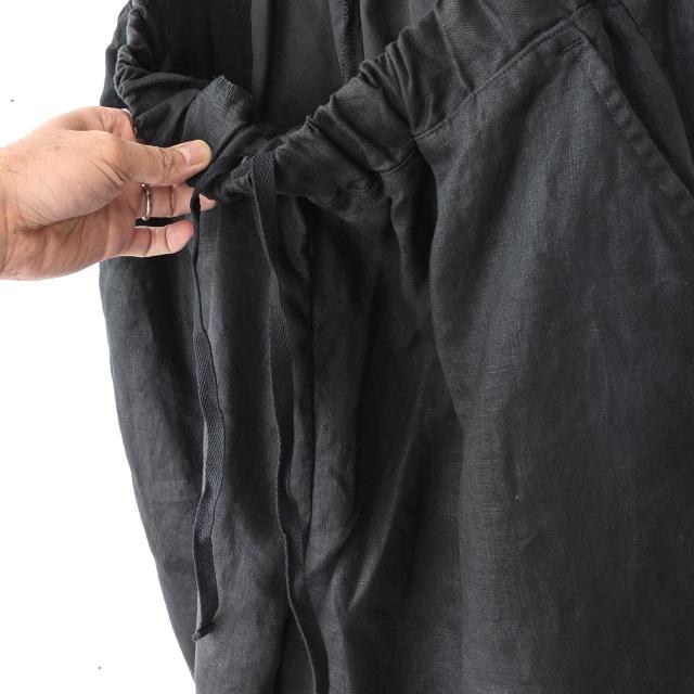HARVESTY リネンイージーサーカスショーツ 40s-Linen Canvas Circus Shorts　（Black） | HARVESTY | 05