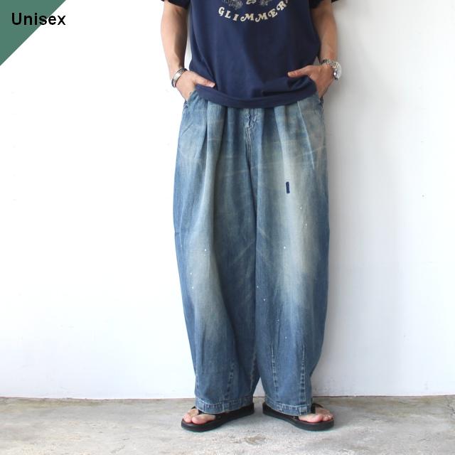 HARVESTY リメイクデニムサーカスパンツ Remake-Denim Circus Pants / A12626　（Remake Blue） | HARVESTY