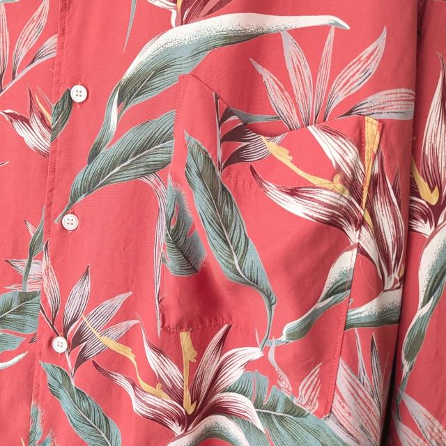 【20%OFF】HARVESTY ビッグアロハシャツ Hawaiian Printed Rayon Jumbo Shirt　（Red） | HARVESTY | 10