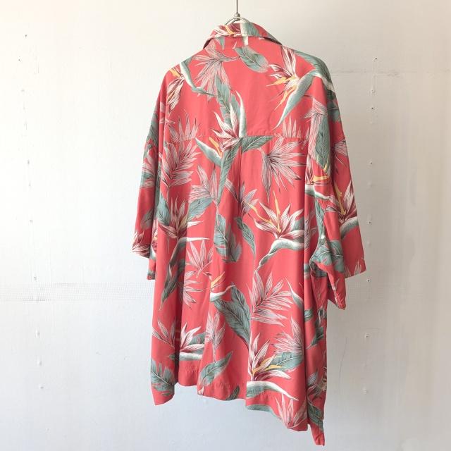 【20%OFF】HARVESTY ビッグアロハシャツ Hawaiian Printed Rayon Jumbo Shirt　（Red） | HARVESTY | 11