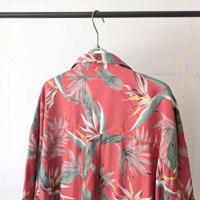 【20%OFF】HARVESTY ビッグアロハシャツ Hawaiian Printed Rayon Jumbo Shirt　（Red） | HARVESTY | 12