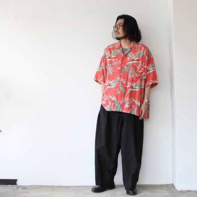 【20%OFF】HARVESTY ビッグアロハシャツ Hawaiian Printed Rayon Jumbo Shirt　（Red） | HARVESTY | 05