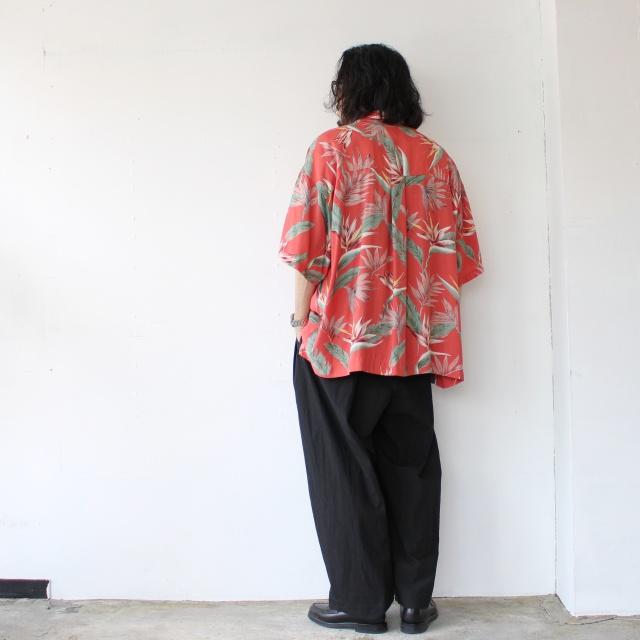 【20%OFF】HARVESTY ビッグアロハシャツ Hawaiian Printed Rayon Jumbo Shirt　（Red） | HARVESTY | 04