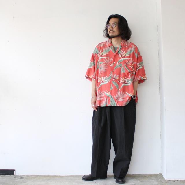 【20%OFF】HARVESTY ビッグアロハシャツ Hawaiian Printed Rayon Jumbo Shirt　（Red） | HARVESTY | 02