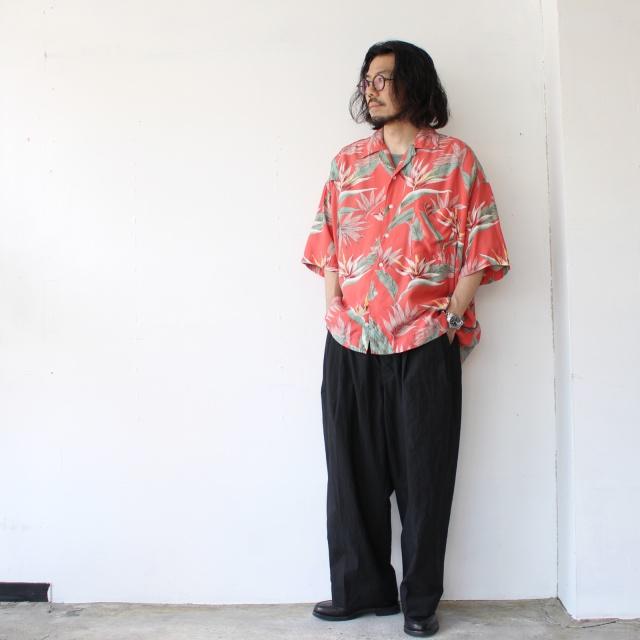 【20%OFF】HARVESTY ビッグアロハシャツ Hawaiian Printed Rayon Jumbo Shirt　（Red） | HARVESTY | 06