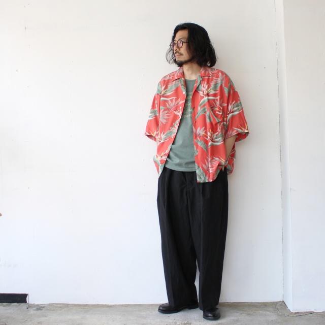 【20%OFF】HARVESTY ビッグアロハシャツ Hawaiian Printed Rayon Jumbo Shirt　（Red） | HARVESTY | 07