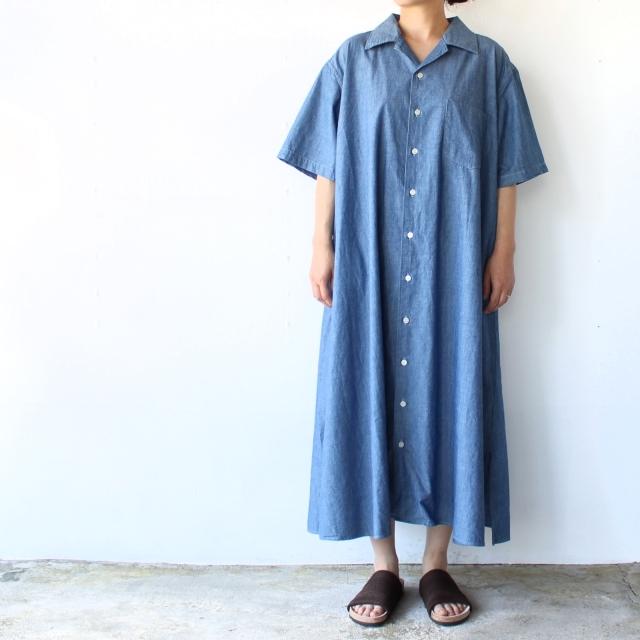 【20%OFF】HARVESTY　5oz Chambray S/S Shirt Robe シャンブレーシャツローブ　A42201 | HARVESTY | 01