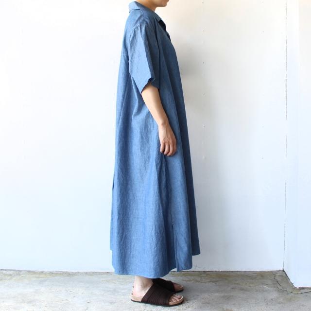 【20%OFF】HARVESTY　5oz Chambray S/S Shirt Robe シャンブレーシャツローブ　A42201 | HARVESTY | 02