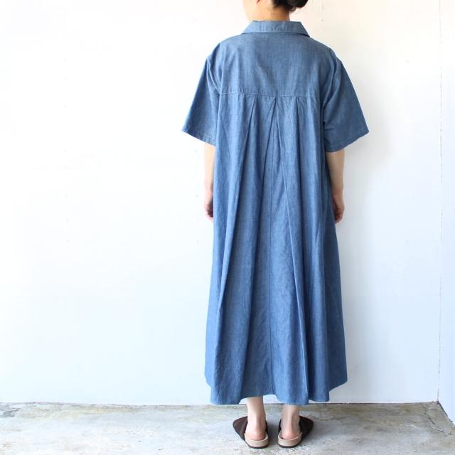 【20%OFF】HARVESTY　5oz Chambray S/S Shirt Robe シャンブレーシャツローブ　A42201 | HARVESTY | 03