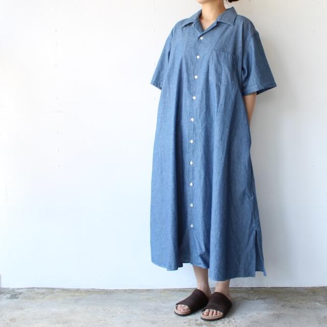 【20%OFF】HARVESTY　5oz Chambray S/S Shirt Robe シャンブレーシャツローブ　A42201 | HARVESTY | 04