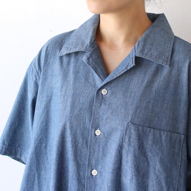【20%OFF】HARVESTY　5oz Chambray S/S Shirt Robe シャンブレーシャツローブ　A42201 | HARVESTY | 05