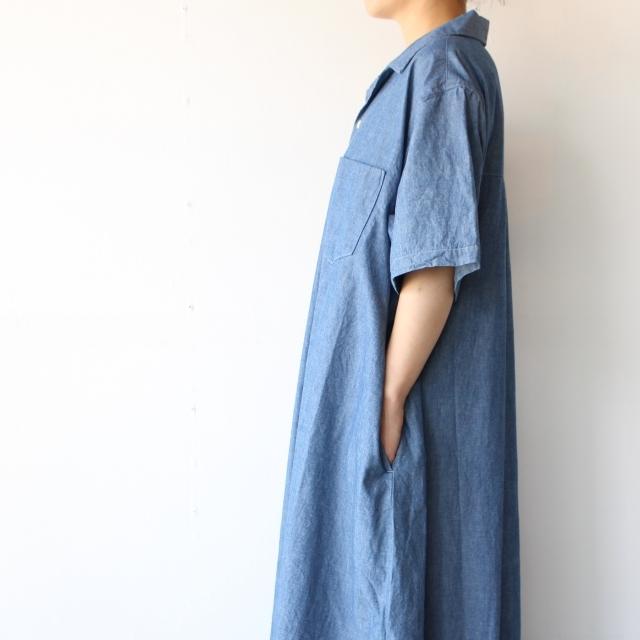【20%OFF】HARVESTY　5oz Chambray S/S Shirt Robe シャンブレーシャツローブ　A42201 | HARVESTY | 07