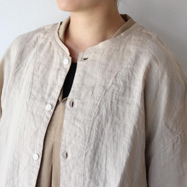 【20%OFF】HARVESTY フレンチリネン半袖アトリエブラウス Linen Atelier Blouse A42305 | HARVESTY | 09