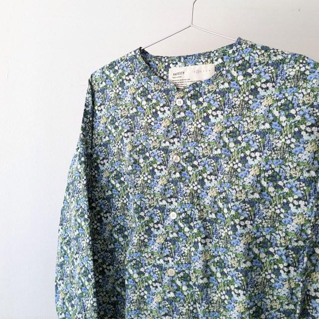 【20%OFF】HARVESTY アトリエブラウス Atelier Blouse - Floral Printed Lawn　（BLUE） | HARVESTY | 08