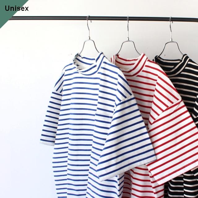 【20%OFF】HARVESTY モックネックボーダーポケットT Mockneck S/S Tee Stripes 　A52102 | HARVESTY