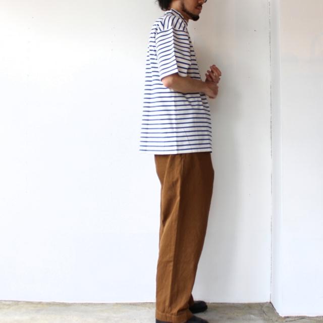 【20%OFF】HARVESTY モックネックボーダーポケットT Mockneck S/S Tee Stripes 　A52102 | HARVESTY | 10