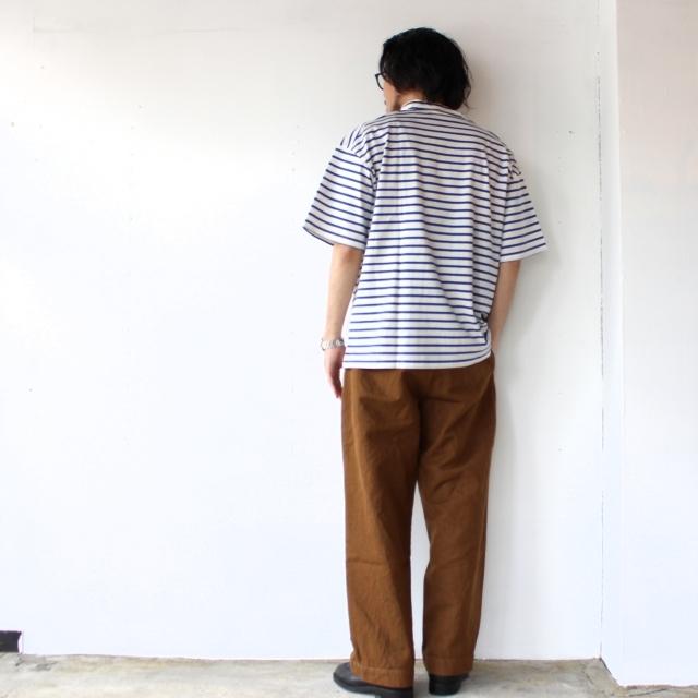 【20%OFF】HARVESTY モックネックボーダーポケットT Mockneck S/S Tee Stripes 　A52102 | HARVESTY | 11