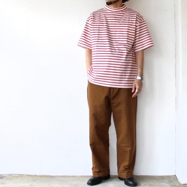 【20%OFF】HARVESTY モックネックボーダーポケットT Mockneck S/S Tee Stripes 　A52102 | HARVESTY | 13