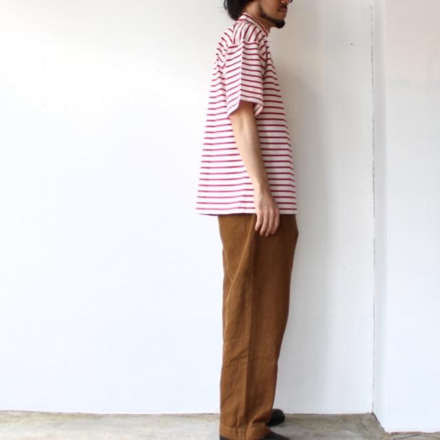 【20%OFF】HARVESTY モックネックボーダーポケットT Mockneck S/S Tee Stripes 　A52102 | HARVESTY | 14