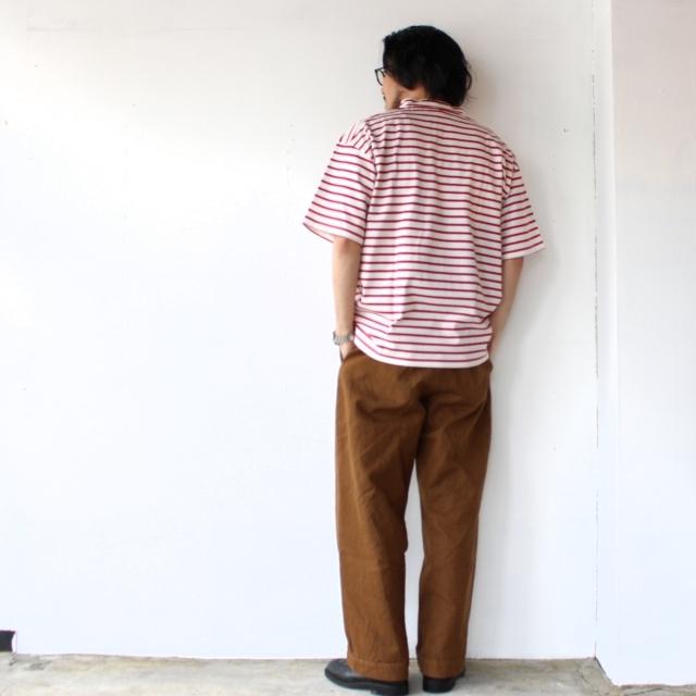 【20%OFF】HARVESTY モックネックボーダーポケットT Mockneck S/S Tee Stripes 　A52102 | HARVESTY | 15