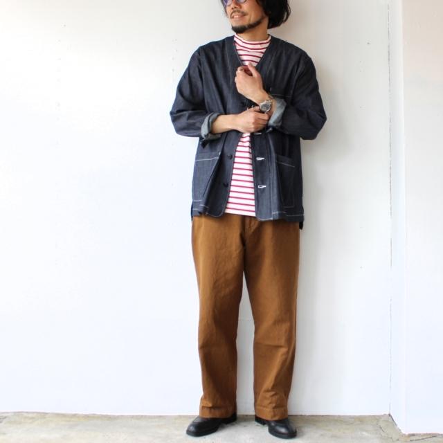 【20%OFF】HARVESTY モックネックボーダーポケットT Mockneck S/S Tee Stripes 　A52102 | HARVESTY | 16