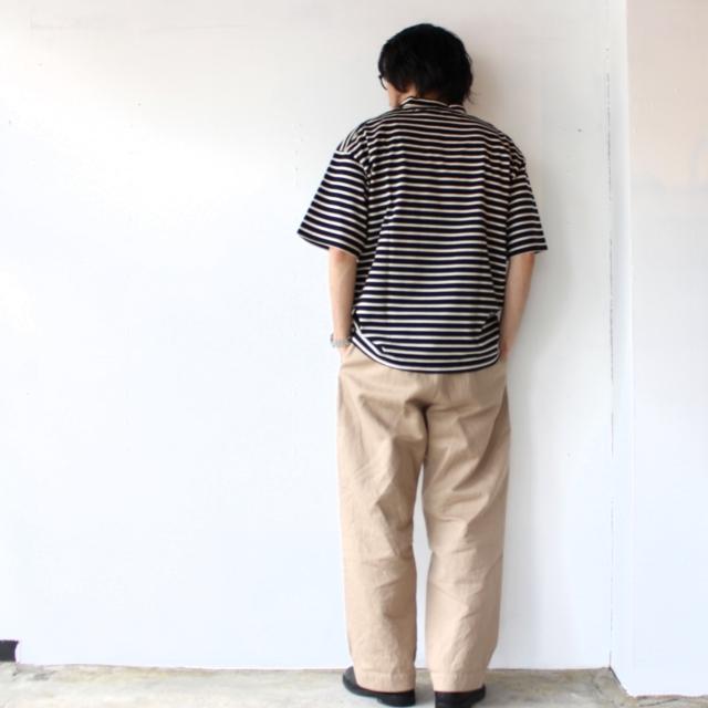 【20%OFF】HARVESTY モックネックボーダーポケットT Mockneck S/S Tee Stripes 　A52102 | HARVESTY | 19