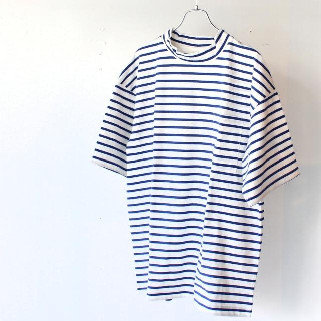 【20%OFF】HARVESTY モックネックボーダーポケットT Mockneck S/S Tee Stripes 　A52102 | HARVESTY | 07