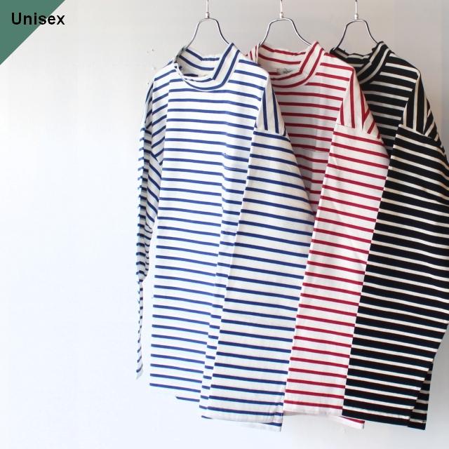 【20%OFF】HARVESTY モックネックボーダーポケットT Mockneck L/S Tee Stripes A52111