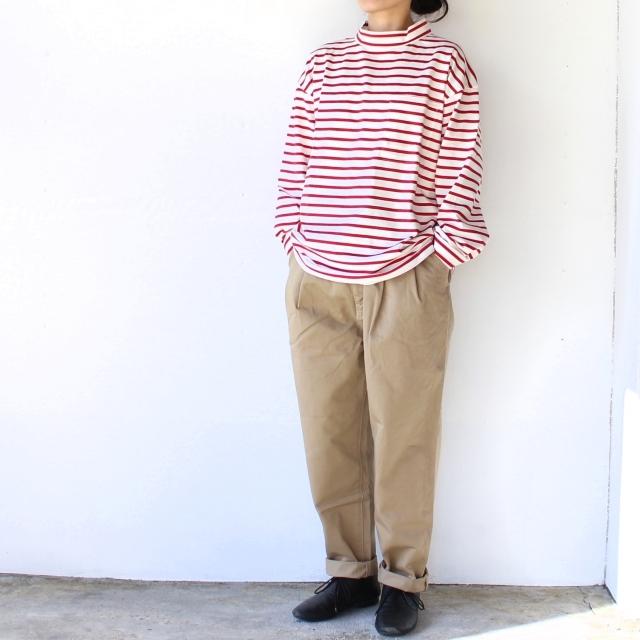 【20%OFF】HARVESTY モックネックボーダーポケットT Mockneck L/S Tee Stripes A52111 | HARVESTY | 14