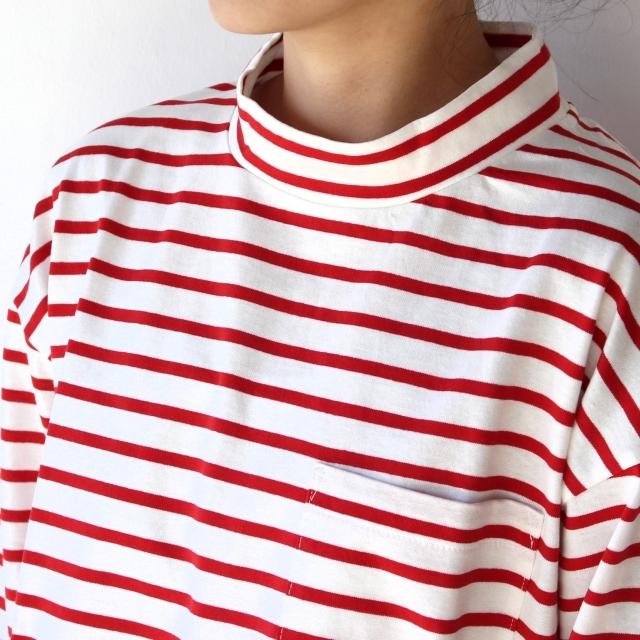 【20%OFF】HARVESTY モックネックボーダーポケットT Mockneck L/S Tee Stripes A52111 | HARVESTY | 18