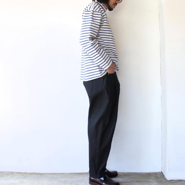 【20%OFF】HARVESTY モックネックボーダーポケットT Mockneck L/S Tee Stripes A52111 | HARVESTY | 07