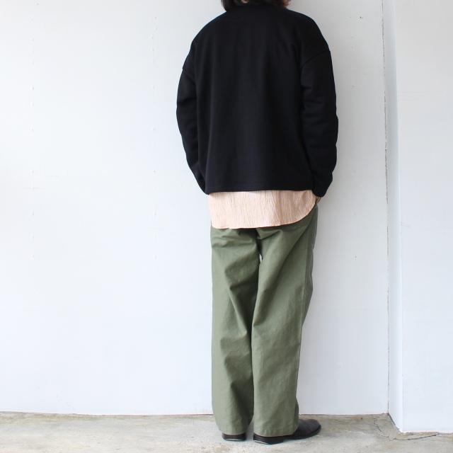 【20%OFF】HARVESTY シルケット裏毛スウェットノーカラーカーディガン Sweat atelier jacket | HARVESTY | 10