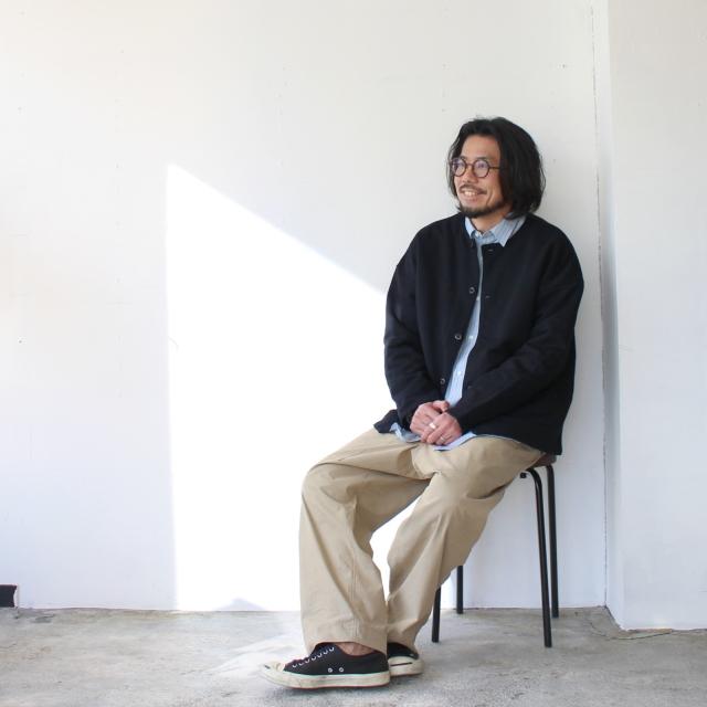 【20%OFF】HARVESTY シルケット裏毛スウェットノーカラーカーディガン Sweat atelier jacket | HARVESTY | 17